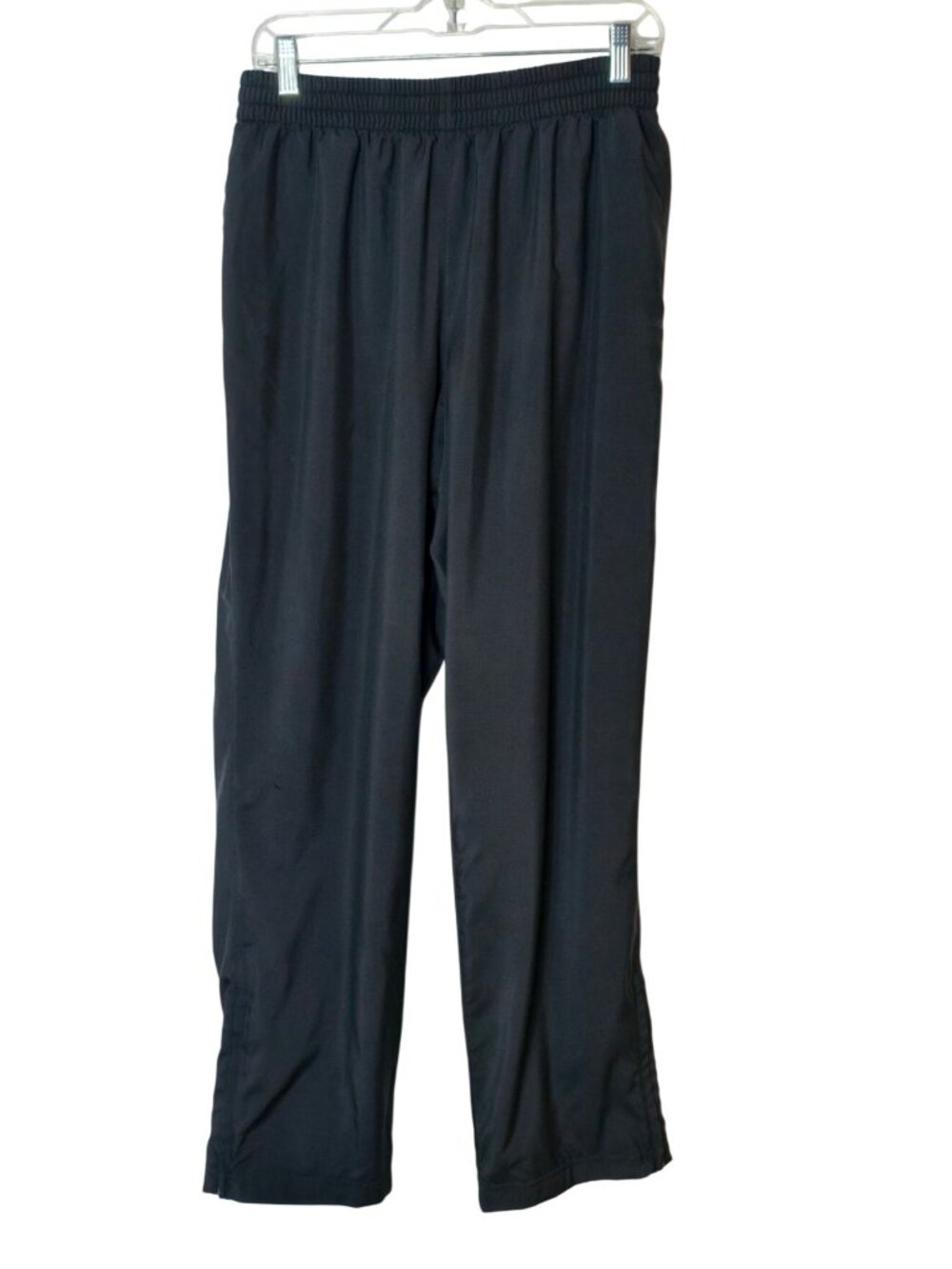 DSG Mens L Athletic Pants Jogger Black Sporty Zip Ankle Pockets Athleisure Run